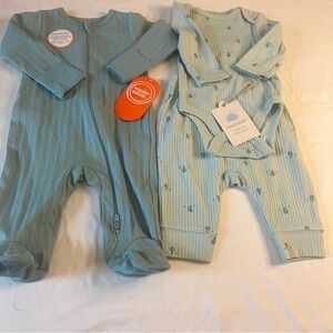 Wonder Nation Light Blue Kids One Piece Footies & Cloud Island set